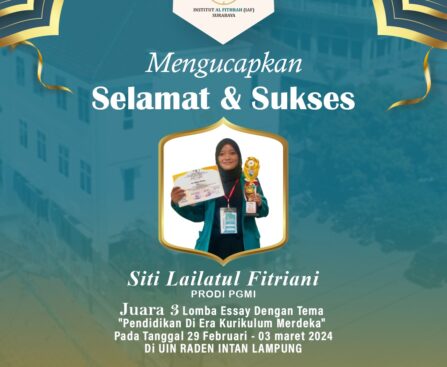 Juara 3 Lomba Essay Dengan Tema "Pendidikan Di Era Kurikulum Merdeka"