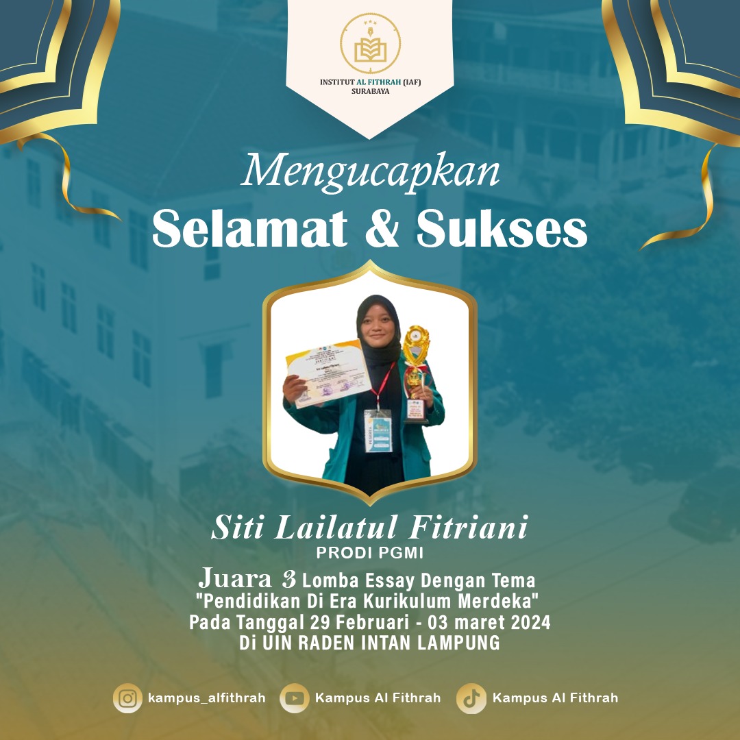 Juara 3 Lomba Essay Dengan Tema "Pendidikan Di Era Kurikulum Merdeka"