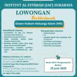 lowongan dosen hukum keluarga islam