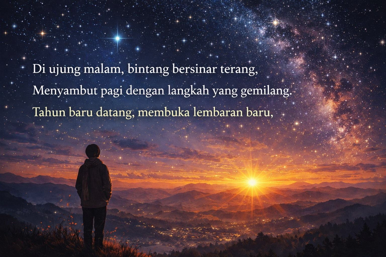 Tahun baru datang, membuka lembaran baru,