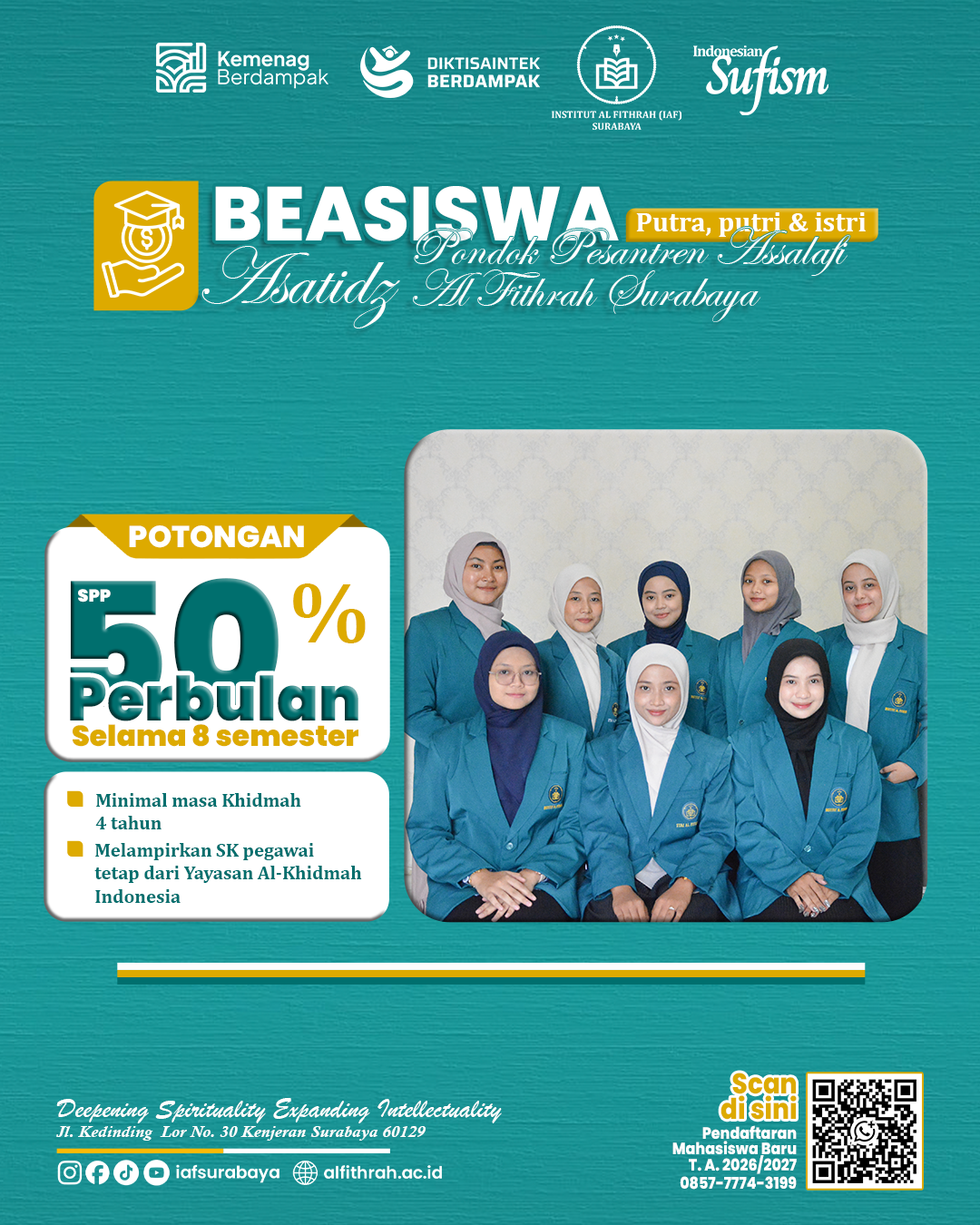 Beasiswa Pendidikan Khusus Putra, Putri, dan Istri Asatidz