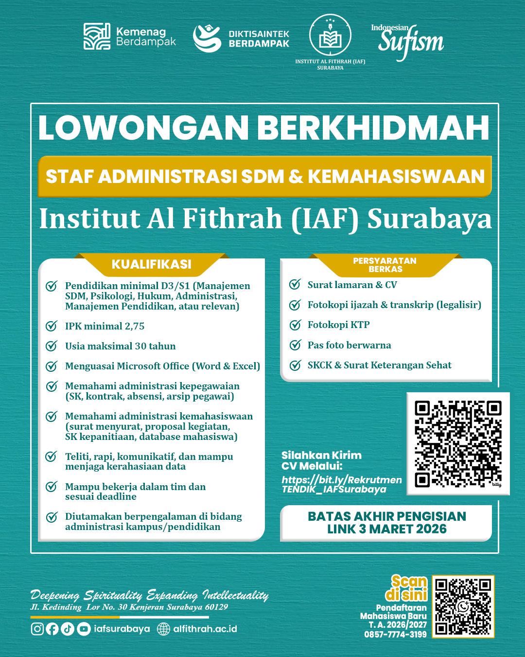 Staf Administrasi SDM & Kemahasiswaan