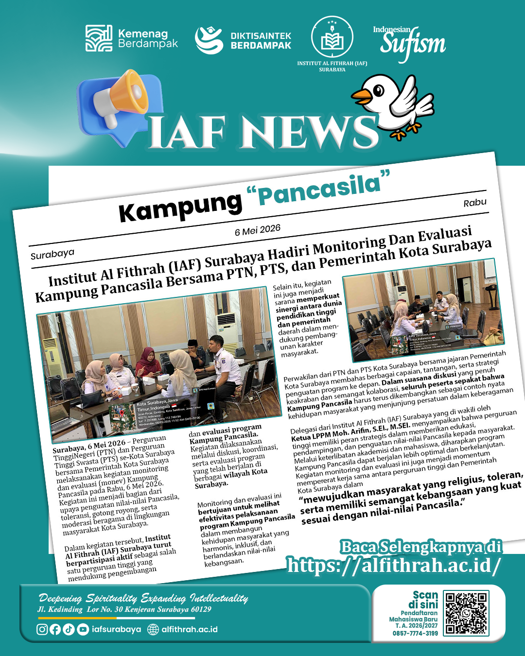 Monitoring dan Evaluasi Kampung Pancasila bersama PTN