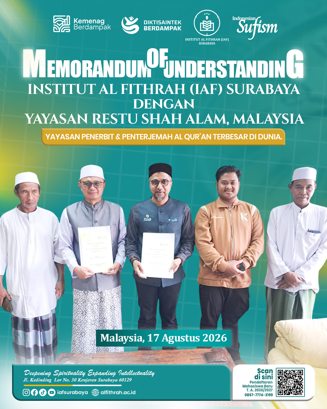 Kerja Sama Internasional dengan Yayasan Restu Shah Alam