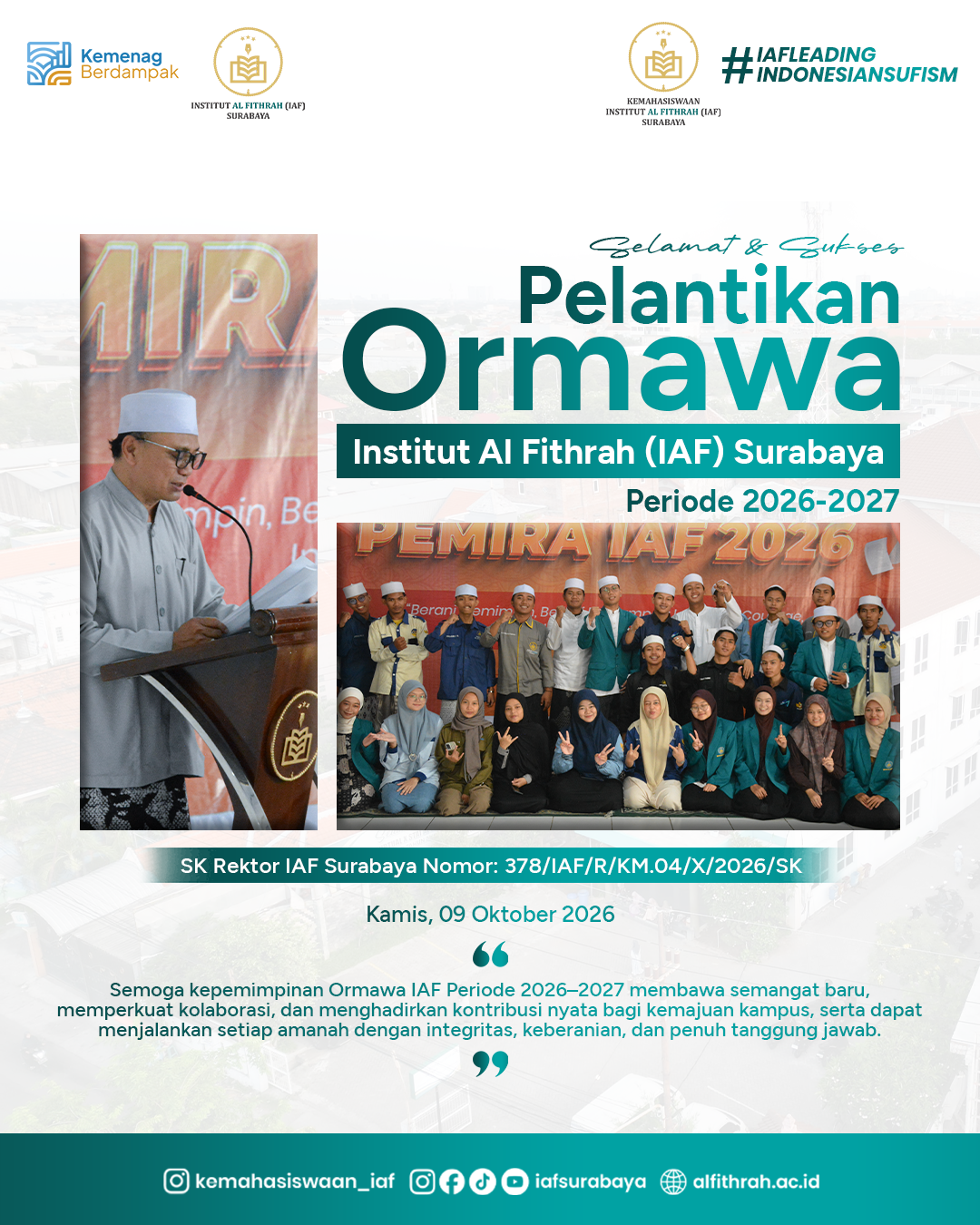 Pelantikan Ormawa IAF Surabaya